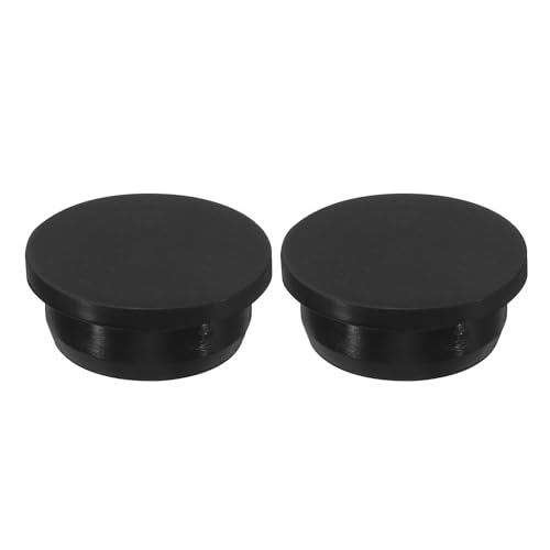 QUARKZMAN Silikon Gummi Lochstopfen 34.3mm Durchmesser Weich Flexibler Stopfen für 33-34mm Loch Schwarz 2Stk