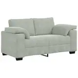 vidaXL Zweisitzer-Sofa Hellgrau 120 cm Samt, 2-Sitzer-Sofa, Couch, Wohnzimmer-Sitzmöbel, Sofa, gepolstertes Sofa, Wohnzimmersofa, 2-Sitzer-Couch