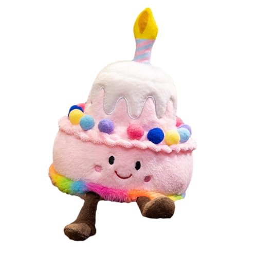 Singende Plüsch-Torte – Geburtstagstorte, Musik-Plüschtier, Singkissen | Kuchenförmige Plüschpuppe, kleines Plüschtier zum Spielen, Dekorieren, Geburtstagsgeschenk, Kaktus, Kuscheltier