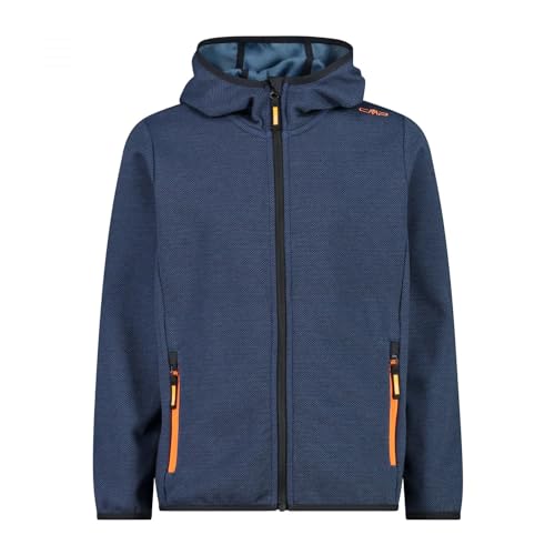 CMP KID JACKET FIX HOOD BLUESTEEL-NERO - 176