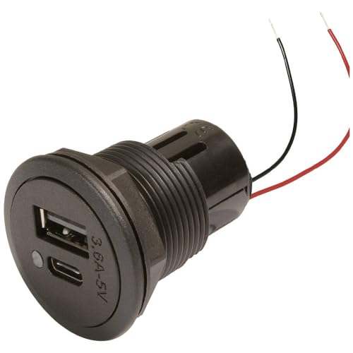 ProCar Power USB-C/A Doppelsteckdose 12 oder 24 V/DC