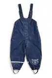 Regenhose für Kinder | mit Fleece gefüttert | Öko-Tex | Winddicht | wasserdicht | elastische Schulterträger | Kinder Matschhose Buddelhose für Jungen und Mädchen (86-92 (1-2 Jahre), blau)