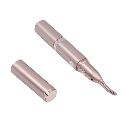 Elektrische Wimpernzange 2-in-1, Beheizbar mit 60-70°C, USB-Aufladbar, Augenbrauen-Trimmer, Kompakt & Tragbar, Perfekt für Wimpern-Curling und Augenbrauen-Styling (Champagner-Gold)