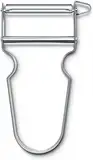 Victorinox Sparschäler STAR, Kartoffelschäler, Zweischneidig mit Pendelklinge, Extra Scharf, Metallgriff, Swiss Made