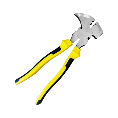 Multifunktionales Handwerkzeug mit hoher Festigkeit - Zäune schneiden: Stacheldraht-Zaunzange mit Hammerkopf und Nagelentferner zum Biegen, Schneiden und Befestigen.