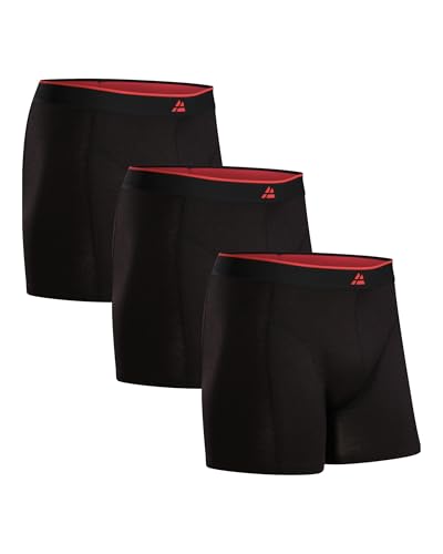 DANISH ENDURANCE Herren Boxershorts, 3er Pack (Schwarz, L)