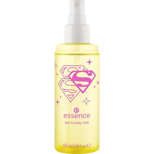 essence Superman hair and body mist, Fixierspray, erfrischend, vegan, ölfrei, ohne Konservierungsstoffe, ohne Parabene, 1er Pack (100ml)