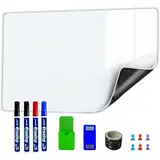 WEINIDASI Magnetisch Whiteboard Folie, 40×80cm Magnettafel Selbstklebend Weißwandtafel Folie, mit Neuer Schmutzabweisender Technologie, Abwischbare Tafel, Kinderzeichnung, Schule, Büro, Zuhause