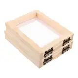 TEMPNAP 2 Stück Holzrahmen für Papierherstellung DIY Bastelset mit Papierrechen und Rahmen für Handgemachte Papiere Projekte und Personalisierte