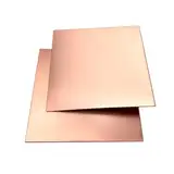 RRRST 2PCS Rein Kupferblech 10x10cm, 1mm Dicke, Reinheit des Kupfers 99.9%, Quadrat Kupferplatte für Schmuck DIY Handwerk Modell Malerei