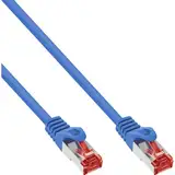 InLine Netzwerkkabel 0.50m, S/FTP (PiMf), Cat.6 Patchkabel, Gigabit LAN, Netzwerk, Ethernet, 250MHz, PVC, Kupfer, blau