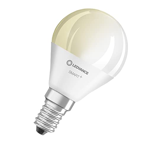 LEDVANCE Smarte LED-Lampe mit WiFi Technologie, Sockel E14, Dimmbar, Warmweiß (2700 K), ersetzt Glühlampen mit 40 W, SMART+ WiFi Mini Bulb Dimmable, 1er-Pack