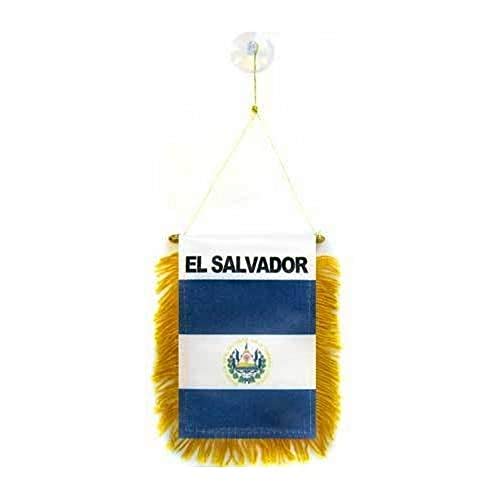 AZ FLAG - Wimpel El Salvador - 15x10 cm - Salvadorianische Mini Flagge 10 x 15 Cm - Auto Pennant Spezielle Auto