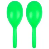 A-Star Maracas-Paar aus grünem Kunststoff – 20 cm große Shaker-Rassel, Percussion-Rhythmusinstrument