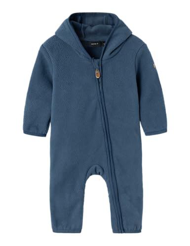 NAME IT Unisex Baby Nbnmeeko Fleece Suit Schneeanzug, Dark Denim, 62/68