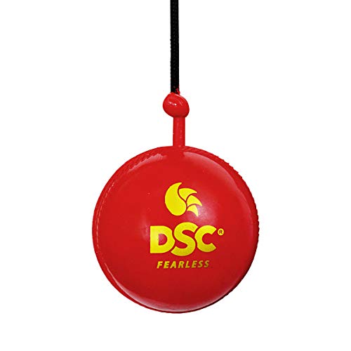 DSC Hanging Synthetic Cricket Ball (Red)| Rubber | Suitable for Practice Game | Solid Inner core | Weatherproof | Training | Lightweight