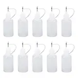 Nadelflaschen Set,Needle Tip Bottle,10Stk Klebstoffflasche 5ml,Flasche Applikator Kleber,Dosierflasche,Quetschflasche Klein,Leimflasche Leer,Kleine Plastikflaschen Zum BefüLlen,Applikator Flasche