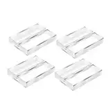 Hemobllo 4 Stück Hochzeitsschildhalter Für Willkommen Gruß Name Steht Rezeption Slot Klein Postkartenständer Inhaber Heiraten Mini Banketttisch-schilderständer Transparent Acryl