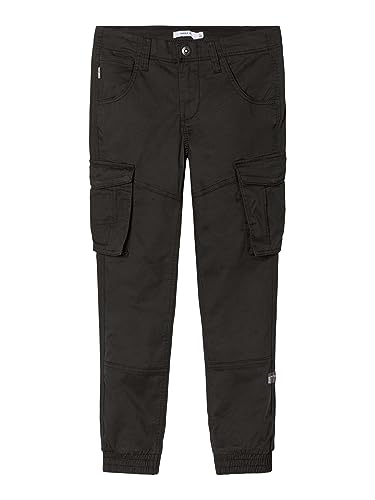 NAME IT Jungen Nkmryan Cargo Twi Pant 222-ba Noos Baby und Kleinkind Strampelanzug, Schwarz, 152 EU