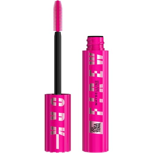 Maybelline New York Schwarze Mascara für maximale Länge und Volumen, Mit 360° Wimpern-Fächer und Pro Vitamin B5, Lash Sensational Firework Mascara, Very Black, 10 ml