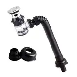 Waschbeckenablauf, Waschbeckenablauf-Set, geruchsresistentes Rohrsystem, Waschbeckenablauf, Badezimmer-Waschbecken, Sanitärarmaturen für Küche, öffentliche Toilette, Duschraum