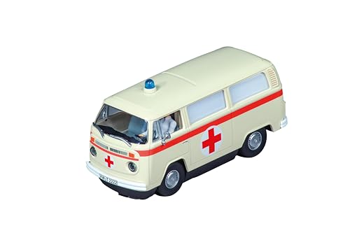 Carrera Evolution - 20027794 VW Bus T2b Ambulance, Red Cross | Slotcar Ready to Race | Perfekt für Kinder & Erwachsene | Maßstabsgetreue 1:32 Nachbildung mit Lichtfunktion