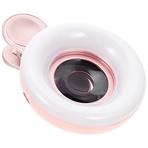 Gatuida Selfie Lichtring Wiederaufladbar Tragbar Clip On Mini Handy Lichter Dimmbar Makeup Ring Licht für Handy Laptop Video Kamera Tablet 1 Set