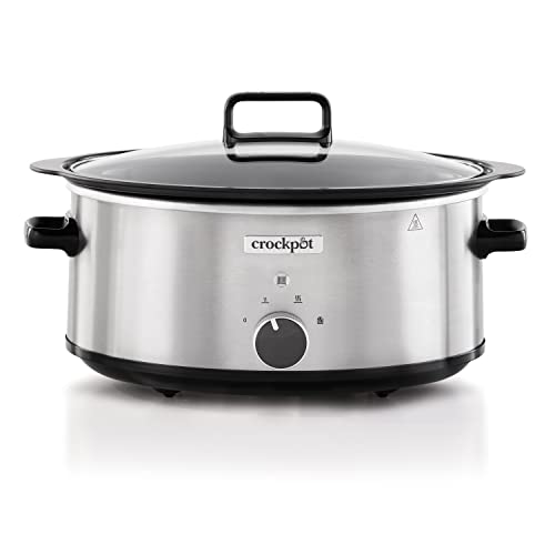 Crockpot Schnellkochtopf | 6,5 l (über 8 Personen) | Behälter geeignet für starkes Feuer zum Schmoren von Fleisch und Gemüse | Edelstahl [CSC086X]