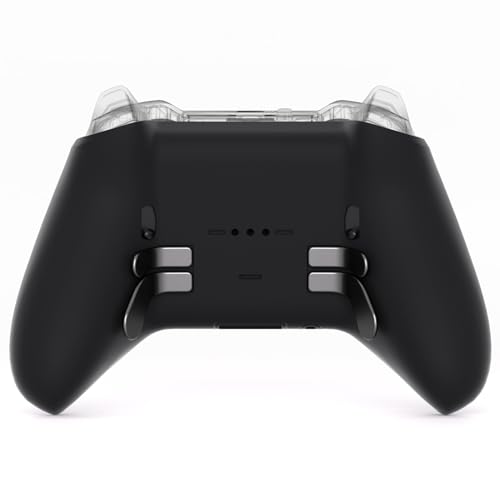 eXtremeRate Rückgehäuse Case für Xbox Elite Series 2 Controller, DIY-Ersatz Back Shell Cover Rückseite Abdeckung & Schrauben Set für Xbox Elite Series 2-Core Controller Modell 1797–Schwarz