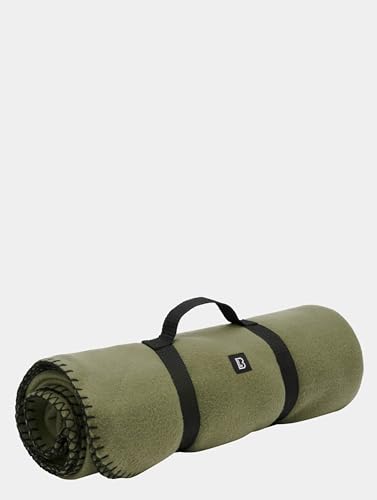 Brandit FLEECEDECKE BW Army Outdoor Winter Decke Fleece Bundeswehr CAMPINGDECKE, Farbe:Oliv