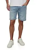 JACK & JONES Jeans Shorts Herren Stretch Kurz Regular Fit JJIRICK Kurze Hosen Bermuda Shorts Sommer Denim Einfarbig, Größe:L, Farbe:Blue Denim (AM 277)