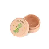 GADITIEK Zahndose Milchzähne für Mädchen und Jungen, Milchzahndose mit niedlichem Motiv, Zahnbox für Milchzähne, Geschenkideen zur Taufe und zum Geburtstag, neue Eltern Zahnfee Geschenk (Dinosaurier)