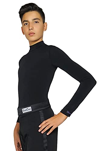 Ready4Dance Langärmeliger Stehkragen-Body Bilbao für Lateinamerikanische Tänze, Dehnbarer und Atmungsaktiver Stoff