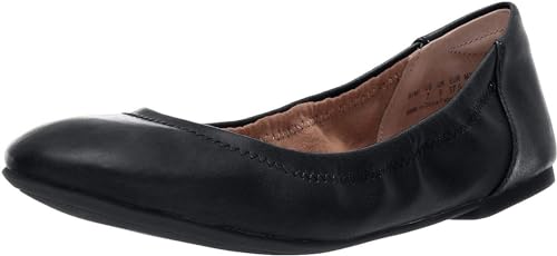 Amazon Essentials Damen Belice Ballerinas, Schwarz Kunstleder, 41 EU