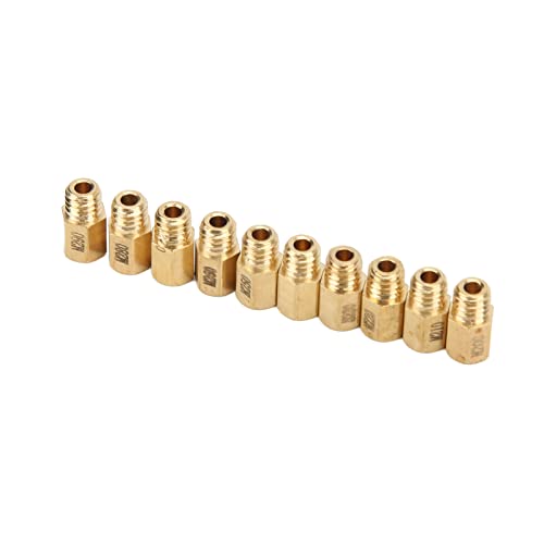 Satz mit 10 Vergaser-Hauptdüsen aus massivem Messing für Mikuni VM TM TMX Carb 200 290