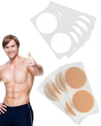 KGDUYC 20 pcs Herren Nippel Cover, Herren Nippelabdeckung, Brustwarzen Abdeckungen für Läufer, Männer Nippelpads, Geeignet für Marathonläufer, Fotografieren im Urlaub, Teilnahme an Dinnerpartys