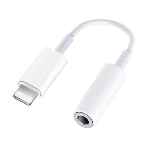 Lightning Kopfhörer Adapter [Apple MFi Zertifiziert] iPhone auf Klinke 3.5 Adapter AUX Audio Dongle auf Kopfhöreranschluss Adapter Kompatibel mit iPhone 14/13/12/11/XR/X/XS/8/7 Unterstützt alle iOS