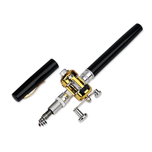 NICERAM Stift Angelrute Reel Combo Set, Angelrute Angelrute, Einziehbare Outdoor Shaped Pocket Mit Angelrolle