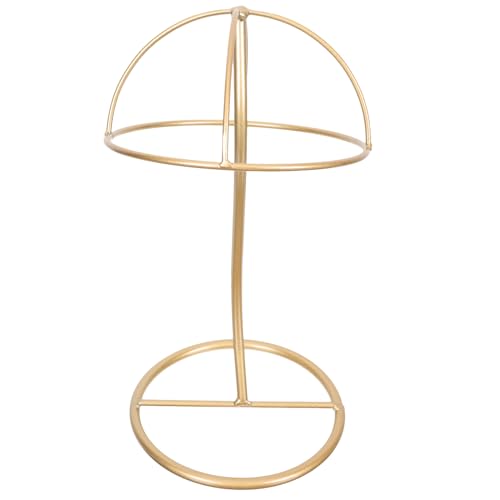 TOPBATHY HutstäNder Aus Eisen in Gold, Kuppelform Design FüR HüTe, PerüCken Und Kopfbedeckungen, Platzsparend, Ideal FüR KleidergeschäFte Oder Zuhause