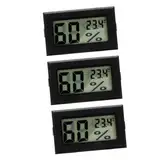 Hemobllo 3Stücke Mini Digital Hygrometer mit Thermometer für Innenräume Präzise Feuchtigkeitsmessung für Pflanzenpflege Kompakte Elegantes Design