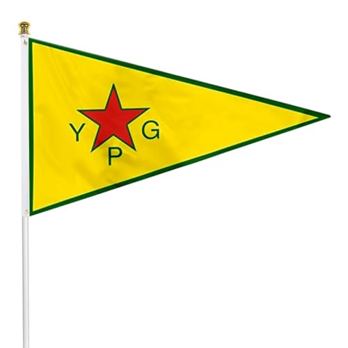 Fyon People s Protection Units YPG, offizieller bewaffneter Flügel des kurdischen Obersten Komitees, Banner Landschaft, 90 x 152 cm