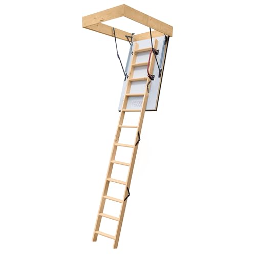 4iQ Group Bodentreppe Gedämmt 100 x 60 cm - Dachbodentreppe U-Wert 0,86 - Dachbodenluke Raumspartreppe Innen - Bodenluke mit Treppe bis zu 150 kg Traglast