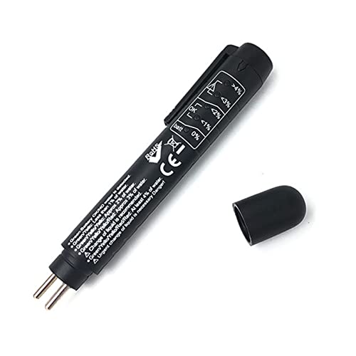 GERUI Auto Universal Bremsflüssigkeitstester ist für Bremsflüssigkeit DOT3 DOT4 DOT5, Tragbare Fahrzeug Auto Brake Tester mit 5 LED-Anzeigen, Bremsflüssigkeit Tester Stift (1)