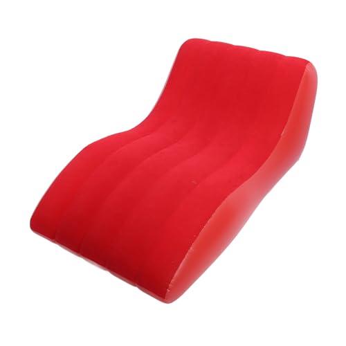 Asixxsix Aufblasbares Liege-Luftsofa, 61 X 38 X 25 Zoll, Ergonomische S-Form, Bequeme Oberfläche, Aufblasbares Couchbett, 220 Pfund Tragkraft, Tragbarer Lazy Lounger-Stuhl für Heimcamping