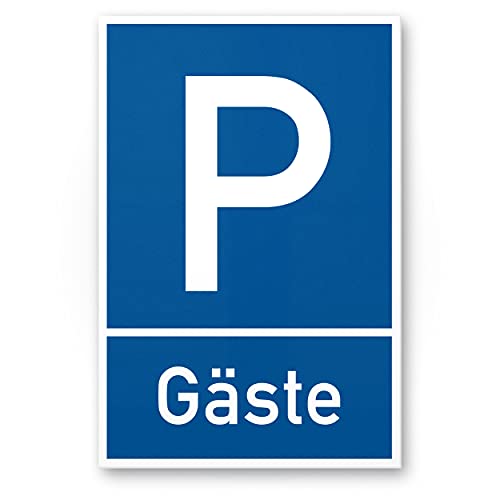 Komma Security Parkplatz Gäste Besucher Schild 20 x 30 cm Hinweisschild Besucherparkplatz Gästeparkplatz Parkplatzschild Reserviert Gäste - Parkplatz freihalten vermietet