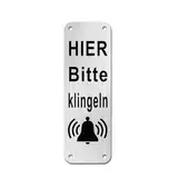 Sinmao Bitte hier klingeln schild Alu Klingelschild Selbstklebend Klein 5x15cm Vertikal