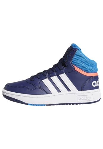 adidas Hoops Mid Shoes Basketball Shoe, Dark Blue/Blue Rush/Turbo, 37 1/3 EU