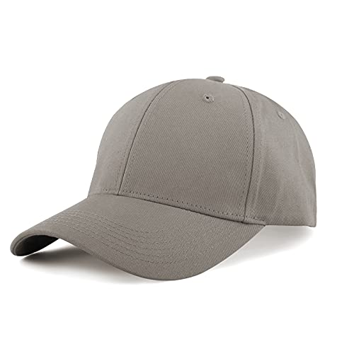 KELOYI Basecap Herren Sommer Damen Grau Baseball Cap Verstellbare Atmungsaktiv Kappe Baumwolle Outdoor Activity