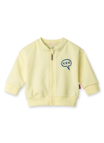 Sanetta Pure Jungen-Sweatjacke Gelb | Hochwertige und praktische Sweatjacke aus Bio-Baumwolle für Jungen. Baby Bekleidung 092