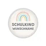 lijelove® RAINBOW Schulkind mit Wunschname - als Button, Magnet oder Taschenspiegel erhältlich (Art. SC06-05)